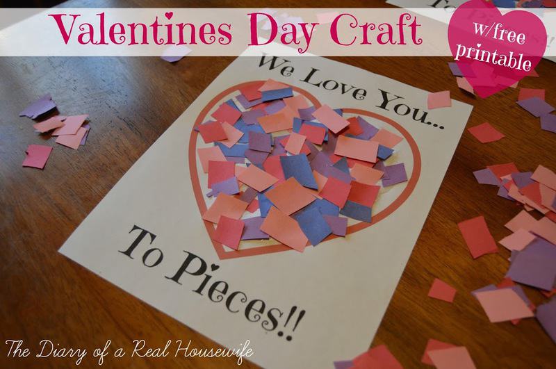 Love You to Pieces Valentines Day Craft - Free Printable • The Diary of a  Real Housewife