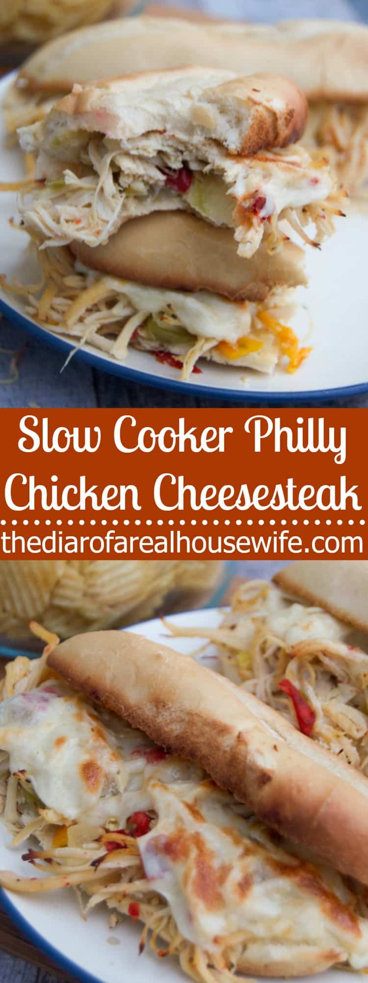 Slow Cooker Philly Chicken Cheesesteak