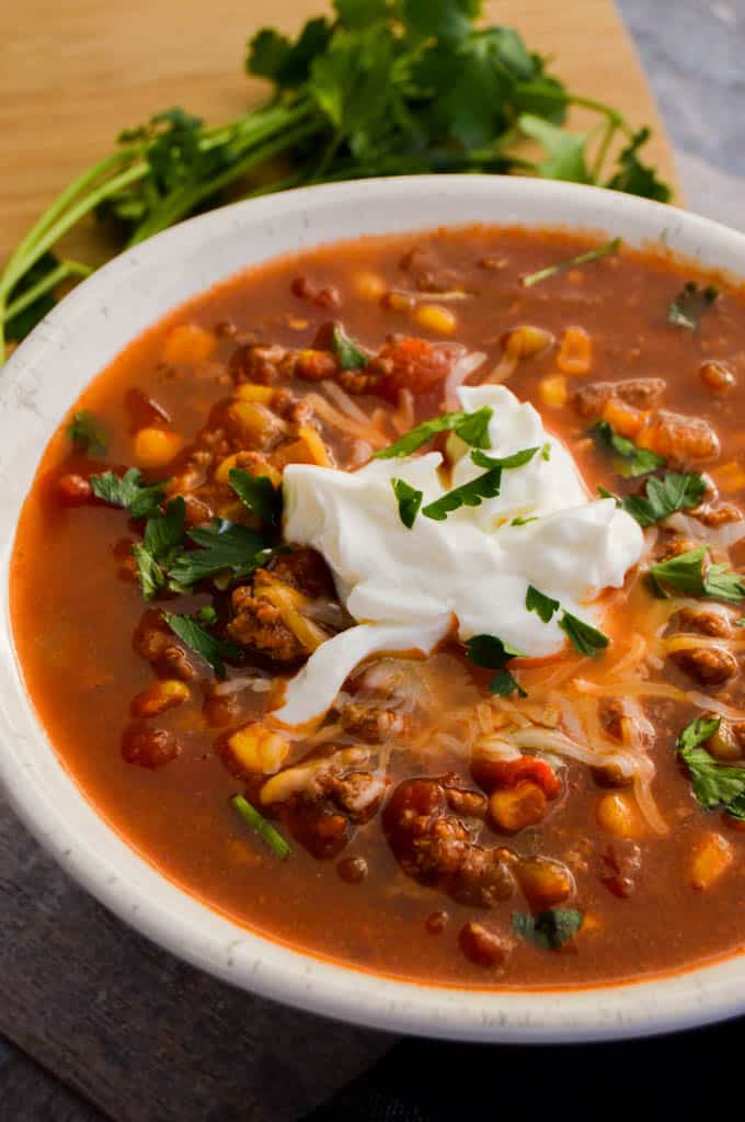 Spicy Taco Soup - The Diary of a Real Housewife